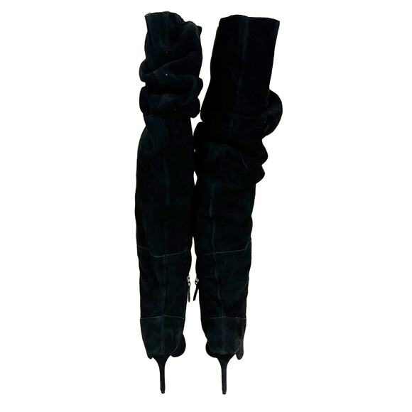 Schutz Ashlee Over The Knee Black Suede Boot Women's Size 5.5B New Without Box - Picture 4 of 10